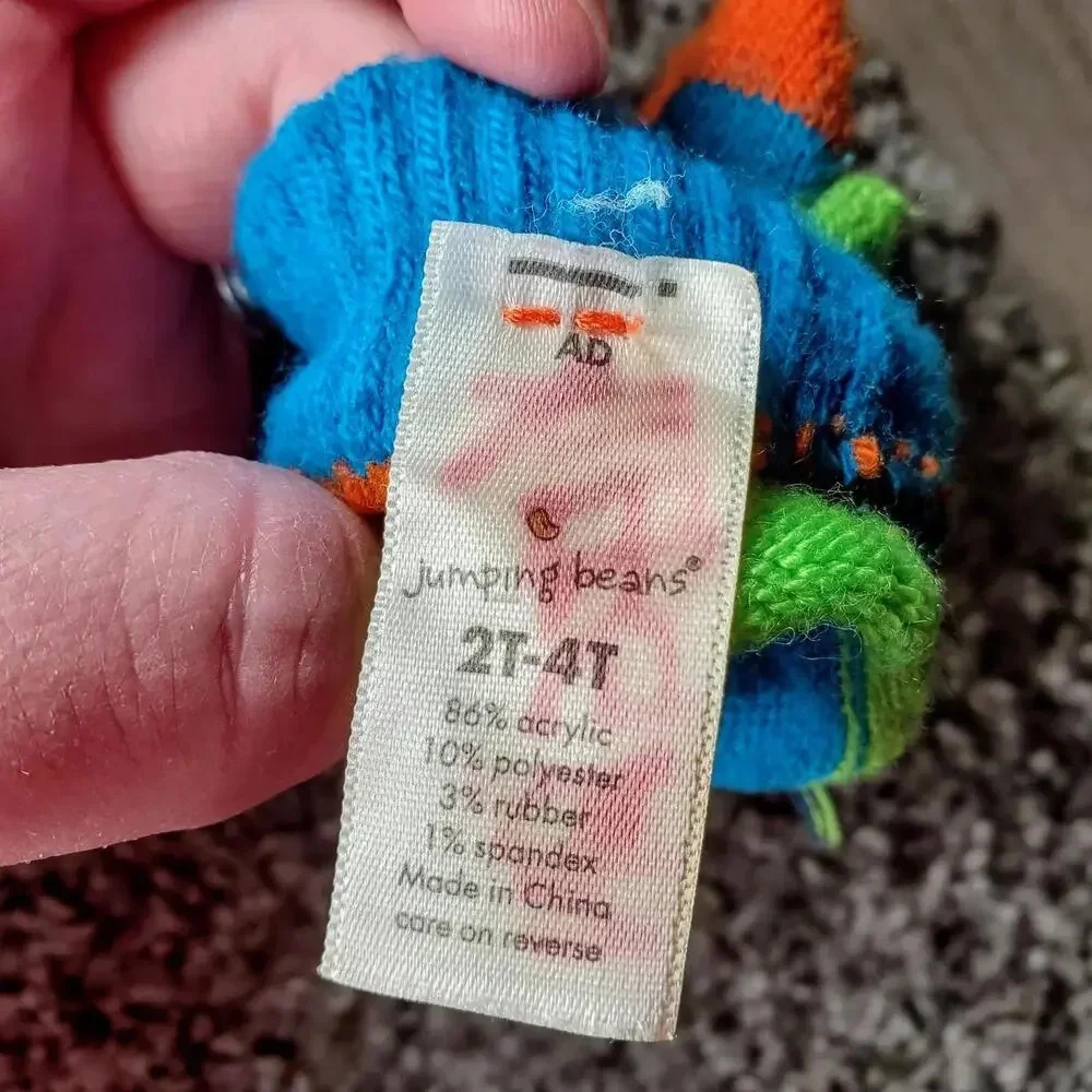 Jumping Beans Toddler Size 2T-4T Mittens Bundle Blue Green Orange EUC